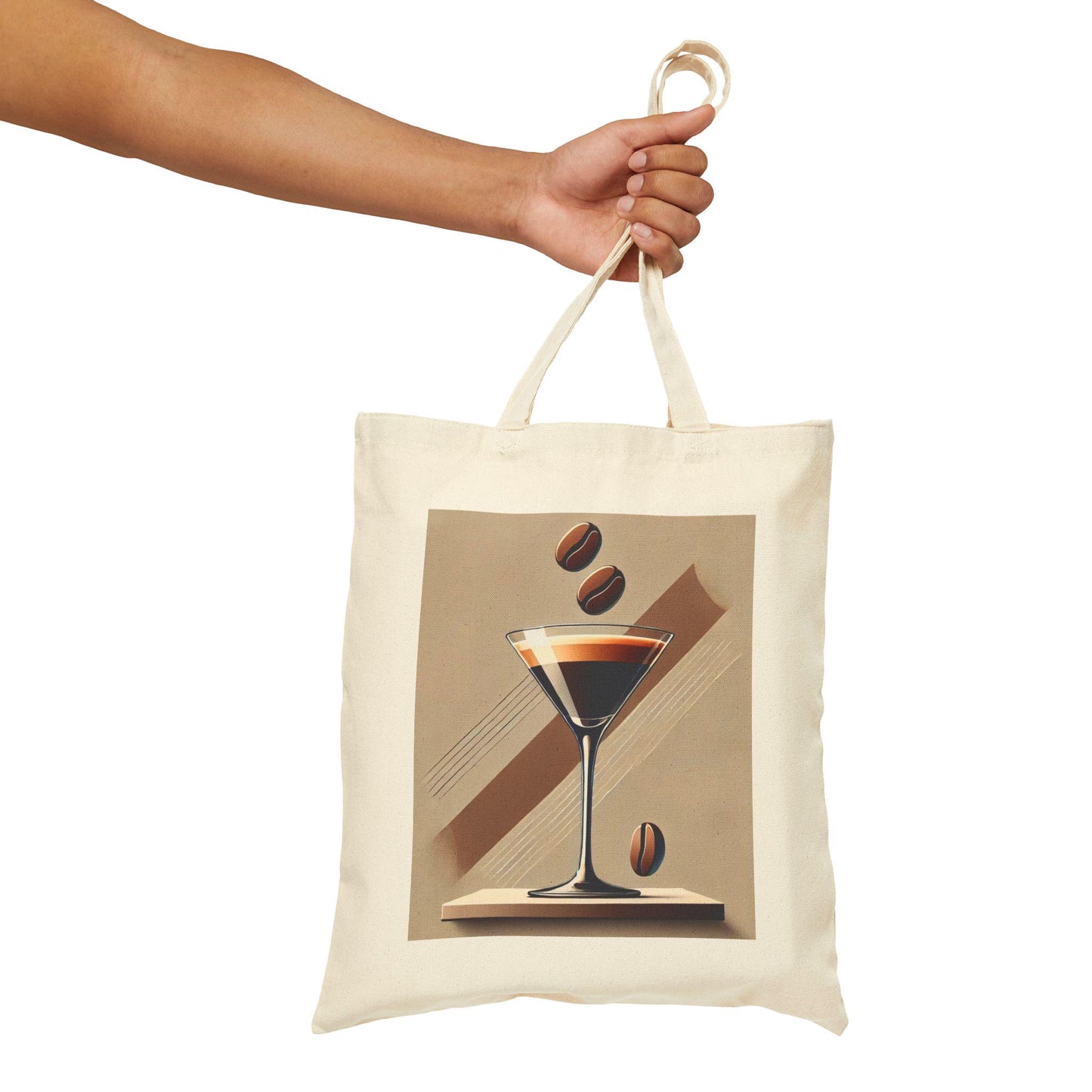 Canvas Tote Bag, Fun Espresso Martini Design, Eco-Friendly Bag, Book Lovers Gift, Reusable Grocery Shopping, Coffee Lover Gift