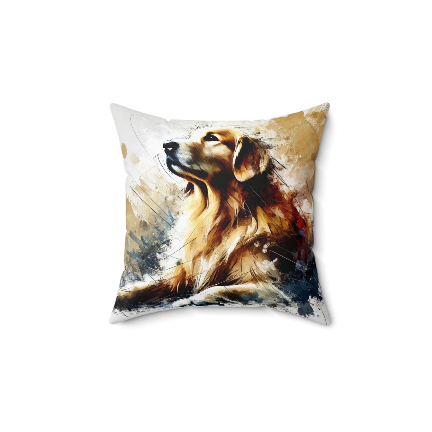 Pillow Golden Retriever Modern Watercolor Design, LGBT Housewarming, Modern Art, Soft Throw Pillow, Chic Home Decor, Gay Dog Lover Gift