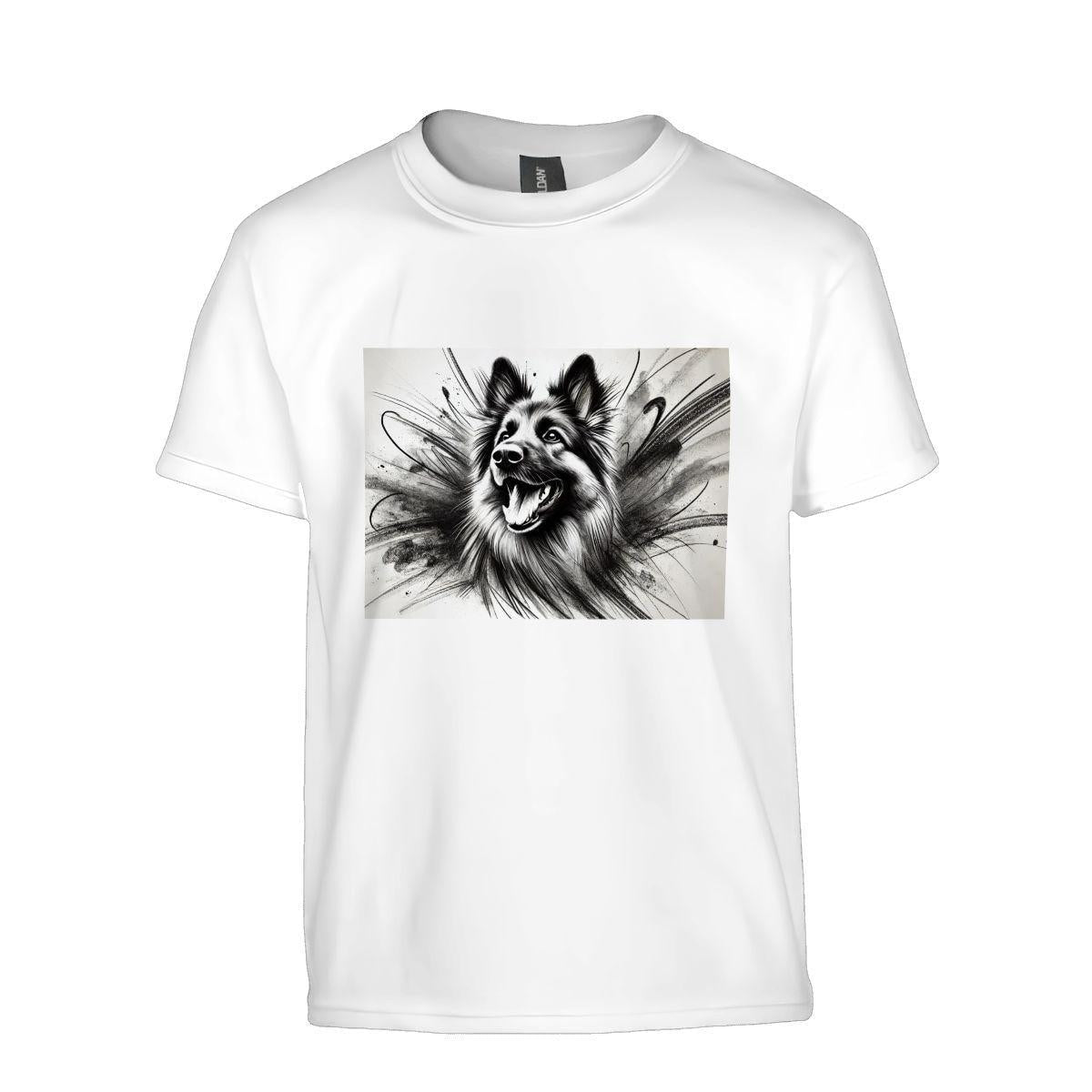 Kids Tee, Fun German Shepherd Youth T-Shirt, Unique Birthday Gift, Casual Vacation Wear, Original Art Tee, Kid's Fashion, Back To School