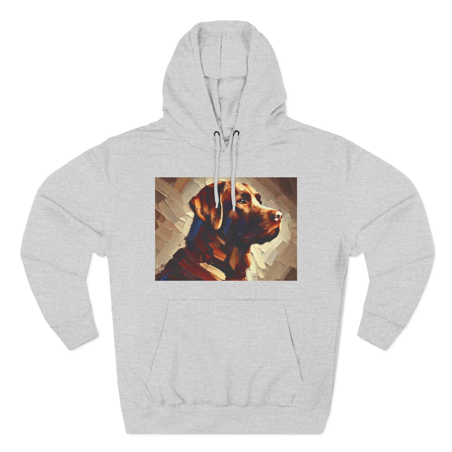 Labrador Retriever Fleece Hoodie, Colorful Pet Lover Apparel, Modern Dog Portrait Sweatshirt, Cozy Birthday Gift Idea, Soft Lab Dog Hoodie