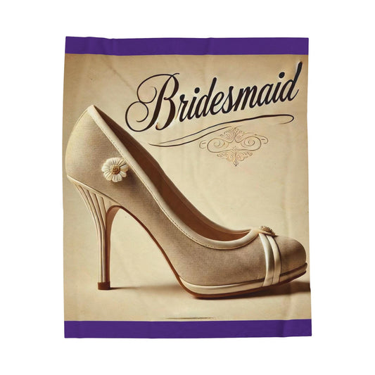 Velveteen Plush Blanket, Bridesmaid Wedding Party Gift, Cozy Vintage Decor, Soft Throw Blanket, Warm Fleece Bedding, Bachelorette