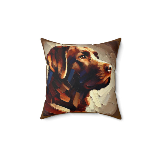 Pillow Labrador Retriever Modern Impresssionist Design, LGBT Housewarming, Soft Throw Pillow, Modern Home Decor, Gay Lab Dog Lover Gift