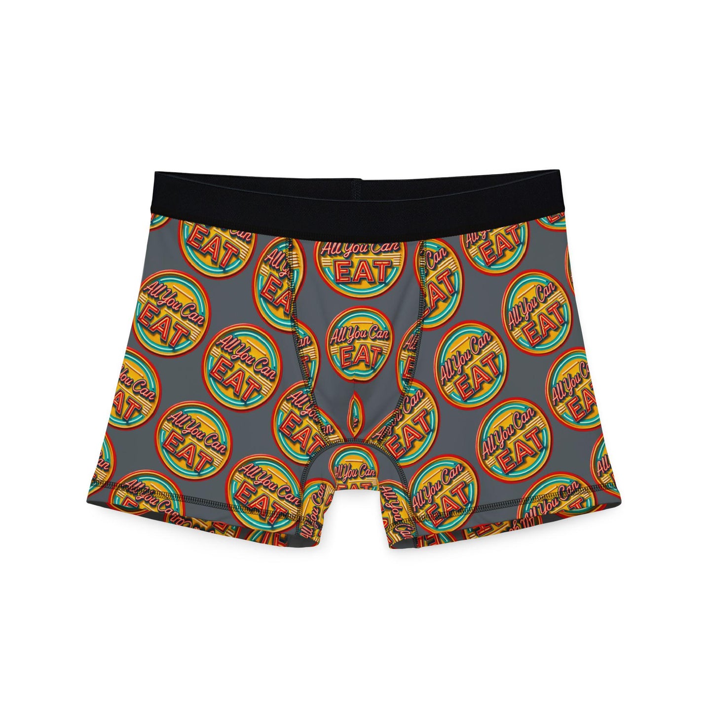 Men's Boxers, Funny All You Can Eat Vintage Neon Sign Design, Spicy Gift for Men, Sexy Soft Boxer Briefs, Funny Underwear