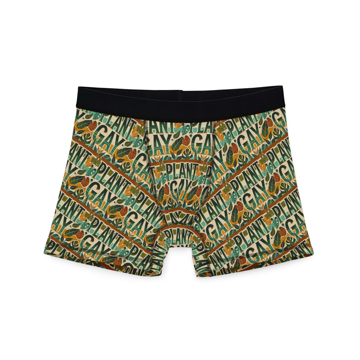 Men's Boxers, Monstera Plant Gay Mid-Century Modern Design, Gift for Gay Men, LGBT Pride Accessory, Sexy Soft Boxer Brief, Gay Plant Lover