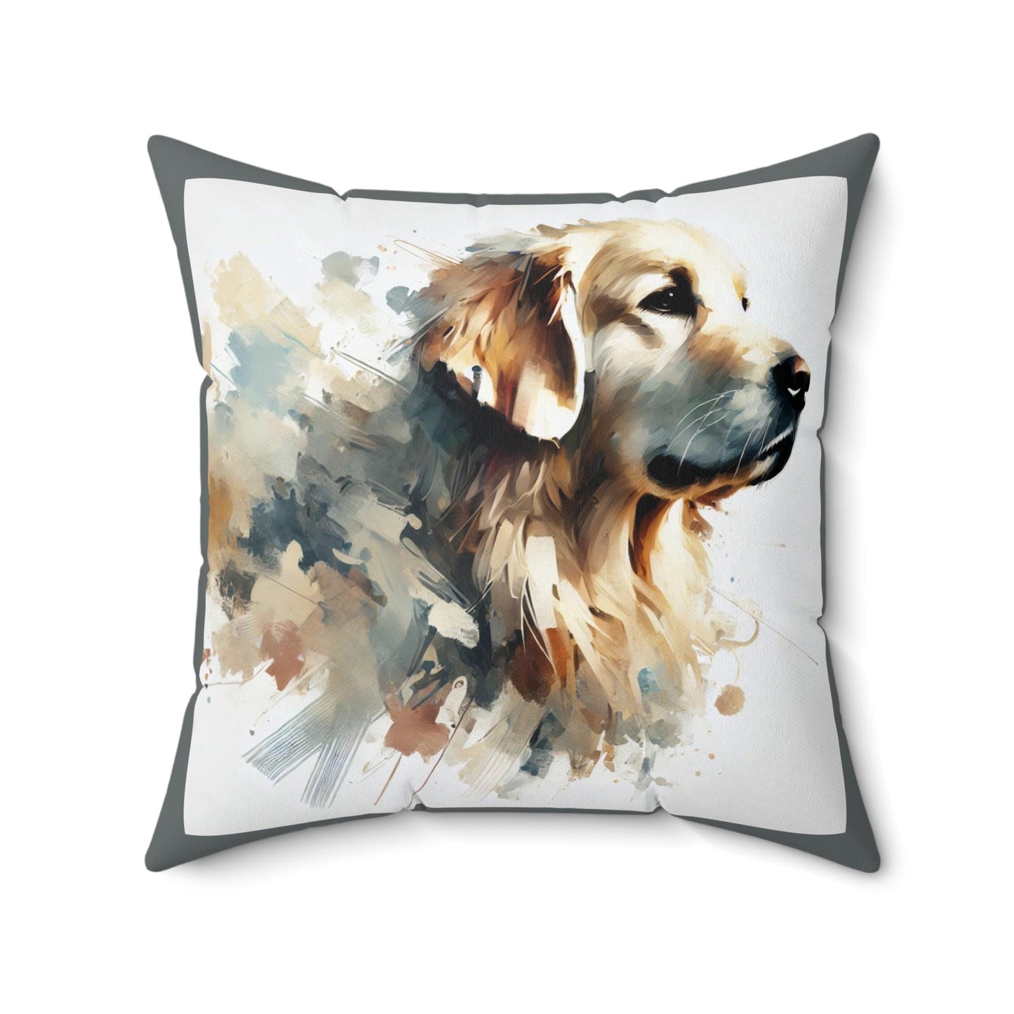 Pillow Golden Retriever Modern Watercolor Design, LGBT Housewarming, Modern Art, Soft Throw Pillow, Chic Home Decor, Gay Dog Lover Gift