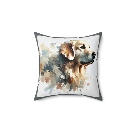 Pillow Golden Retriever Modern Watercolor Design, LGBT Housewarming, Modern Art, Soft Throw Pillow, Chic Home Decor, Gay Dog Lover Gift
