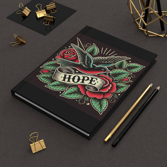 Bird Journal Hardcover - Vintage Tattoo LOVE Design - Retro Charm Notebook, Book Lovers Gift, Diary - Nature Journal - Literature