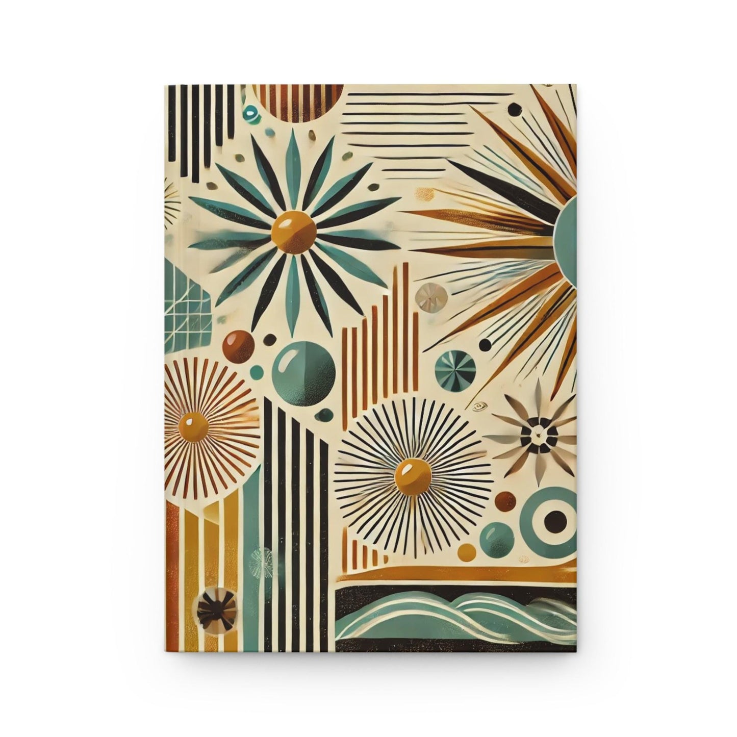 Journal Hardcover, Mid-Century Vintage Charm Notebook, Books Lovers Gift, Retro Matte Diary, Design Lovers Journal, Literature Enthusiast