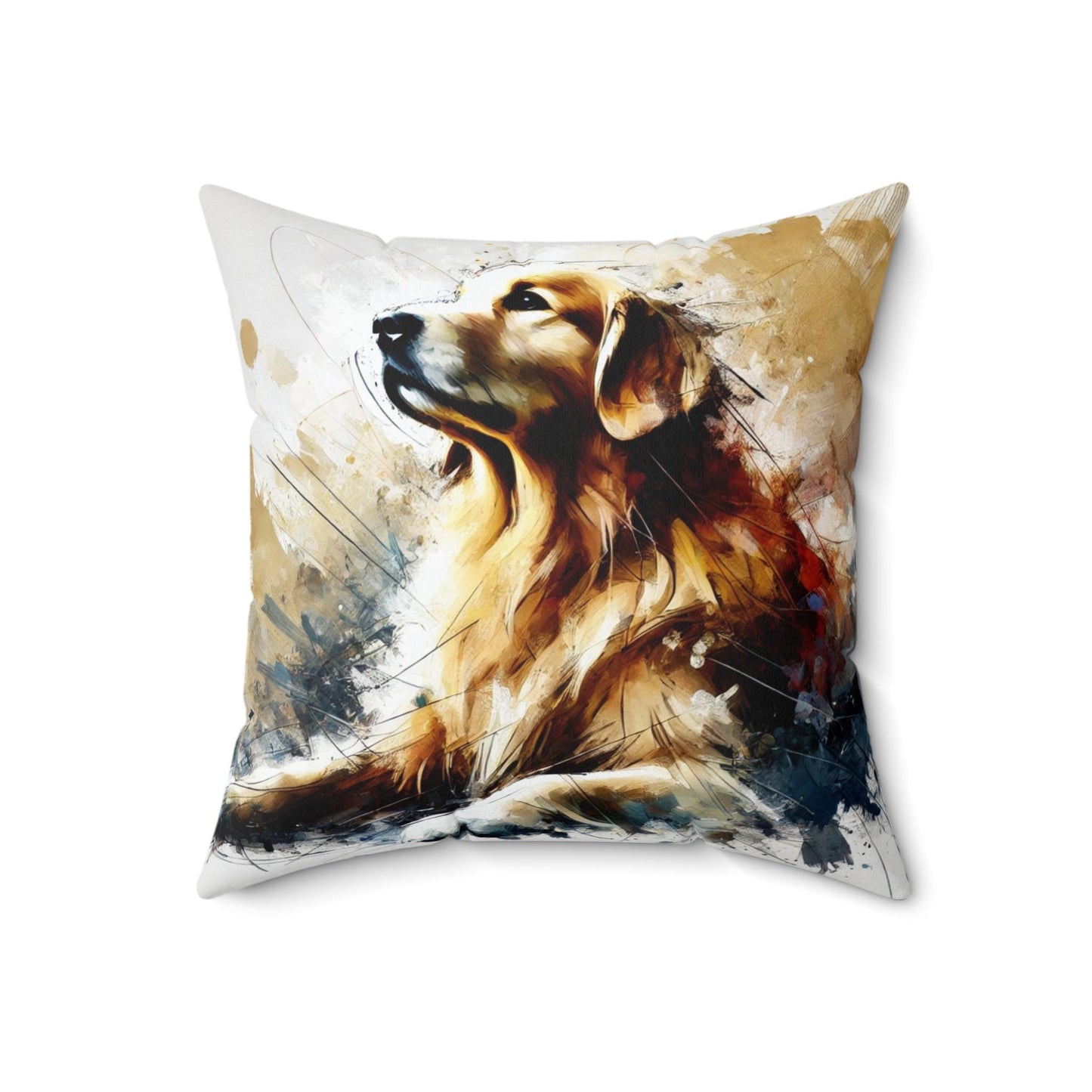 Pillow Golden Retriever Modern Watercolor Design, LGBT Housewarming, Modern Art, Soft Throw Pillow, Chic Home Decor, Gay Dog Lover Gift