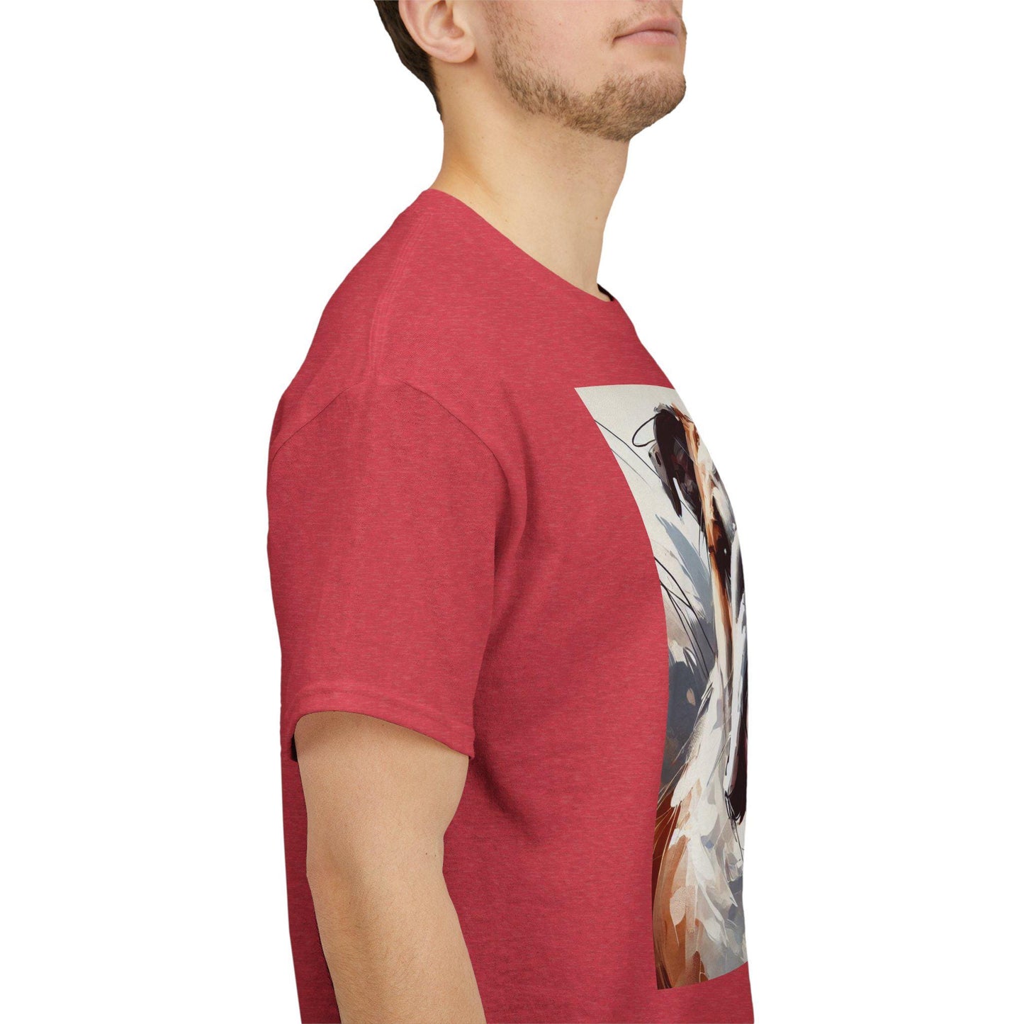 Dog Tee, Bulldog Modern Watercolor Design, Unisex LGBT Bulldog Dog Lover Gift, Gay Graphic Top, Unisex Heavy Cotton T-shirt, 7 Colors