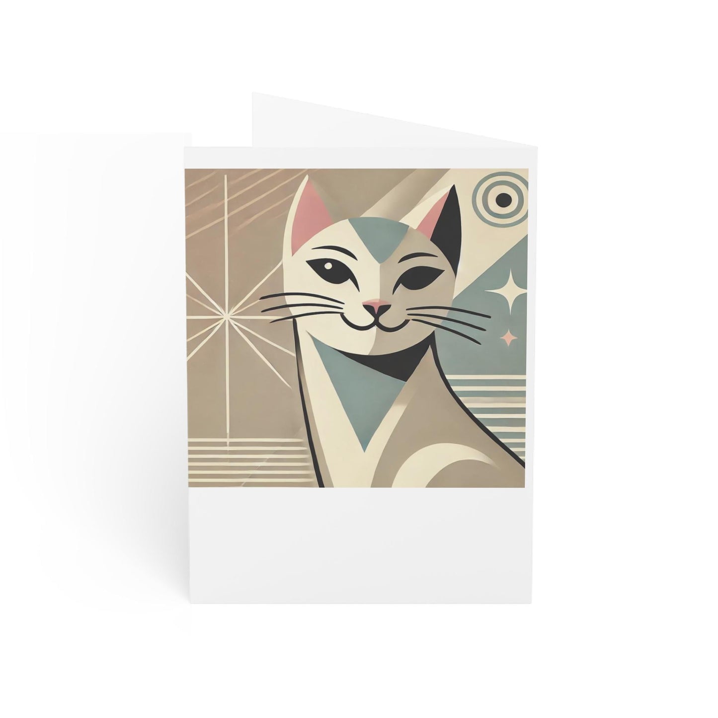 10 Greeting Cards Set, Notecards with Envelopes, Funny Pussy Power Cat Design, Queer Stationery Set, Gift for Lesbian, LGBT Pride Cards