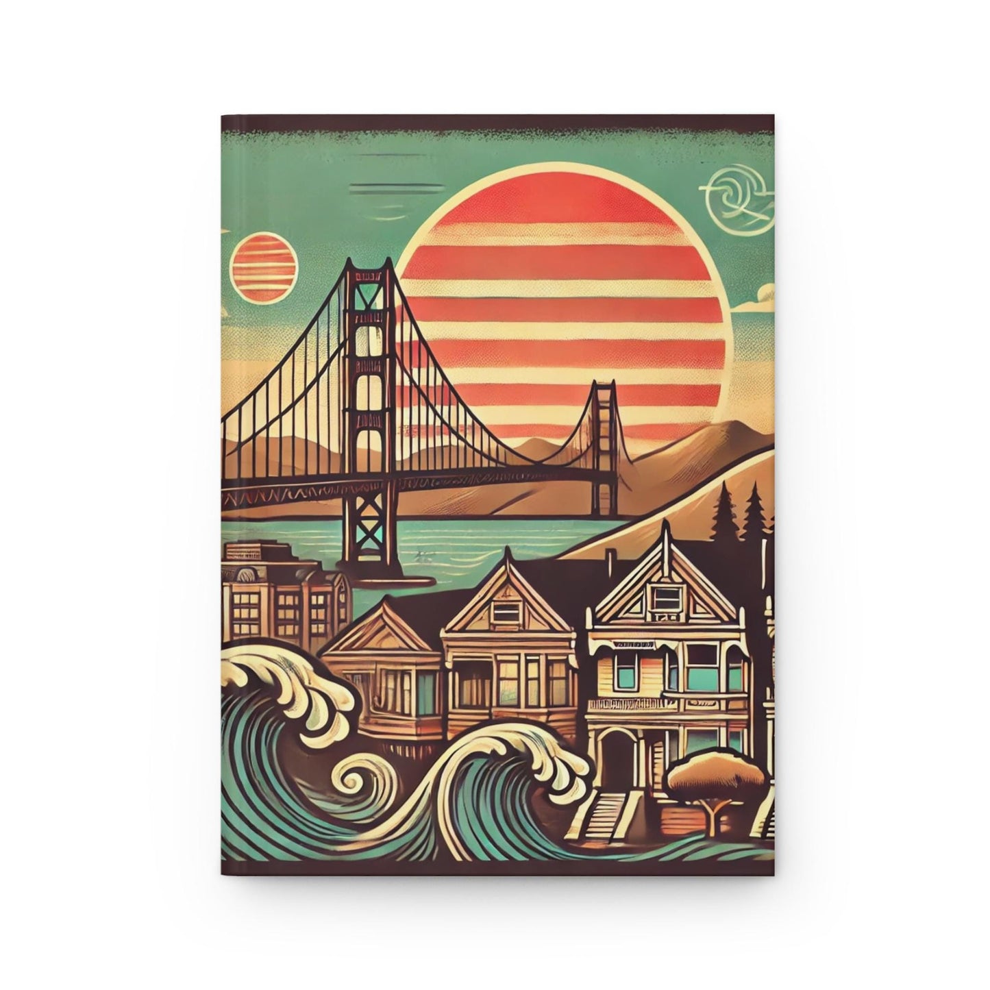 Journal San Francisco Hardcover, Vintage Charm Notebook, Books Lovers Gift, Retro Diary, Trolley Car Journal, Literature Enthusiast