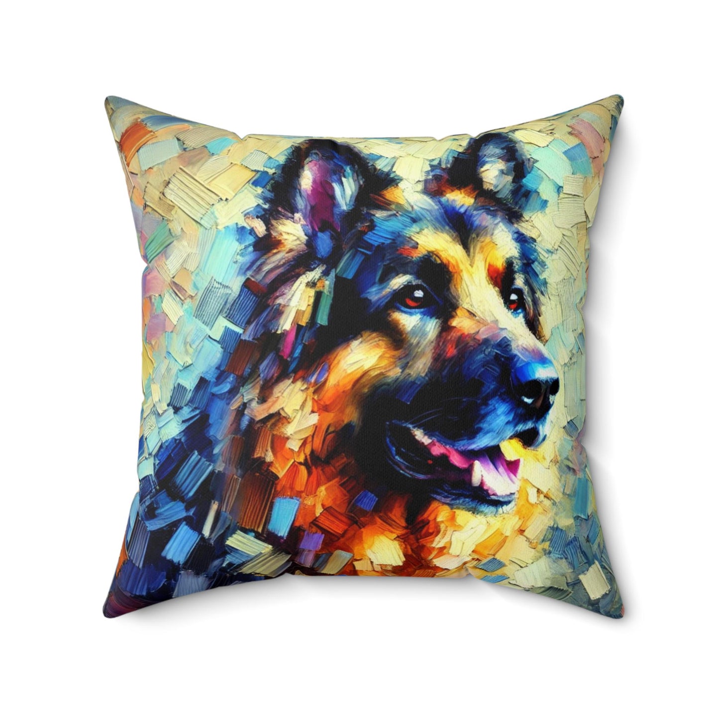 Pillow German Shepherd Modern Impressionist Art Design, Unique Housewarming Gift, Soft Throw Pillow, Chic Home Decor, Dog Lover Gift
