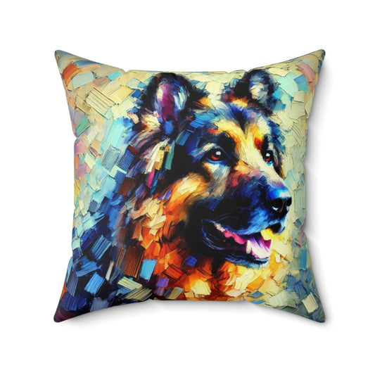 Pillow German Shepherd Modern Impressionist Art Design, Unique Housewarming Gift, Soft Throw Pillow, Chic Home Decor, Dog Lover Gift