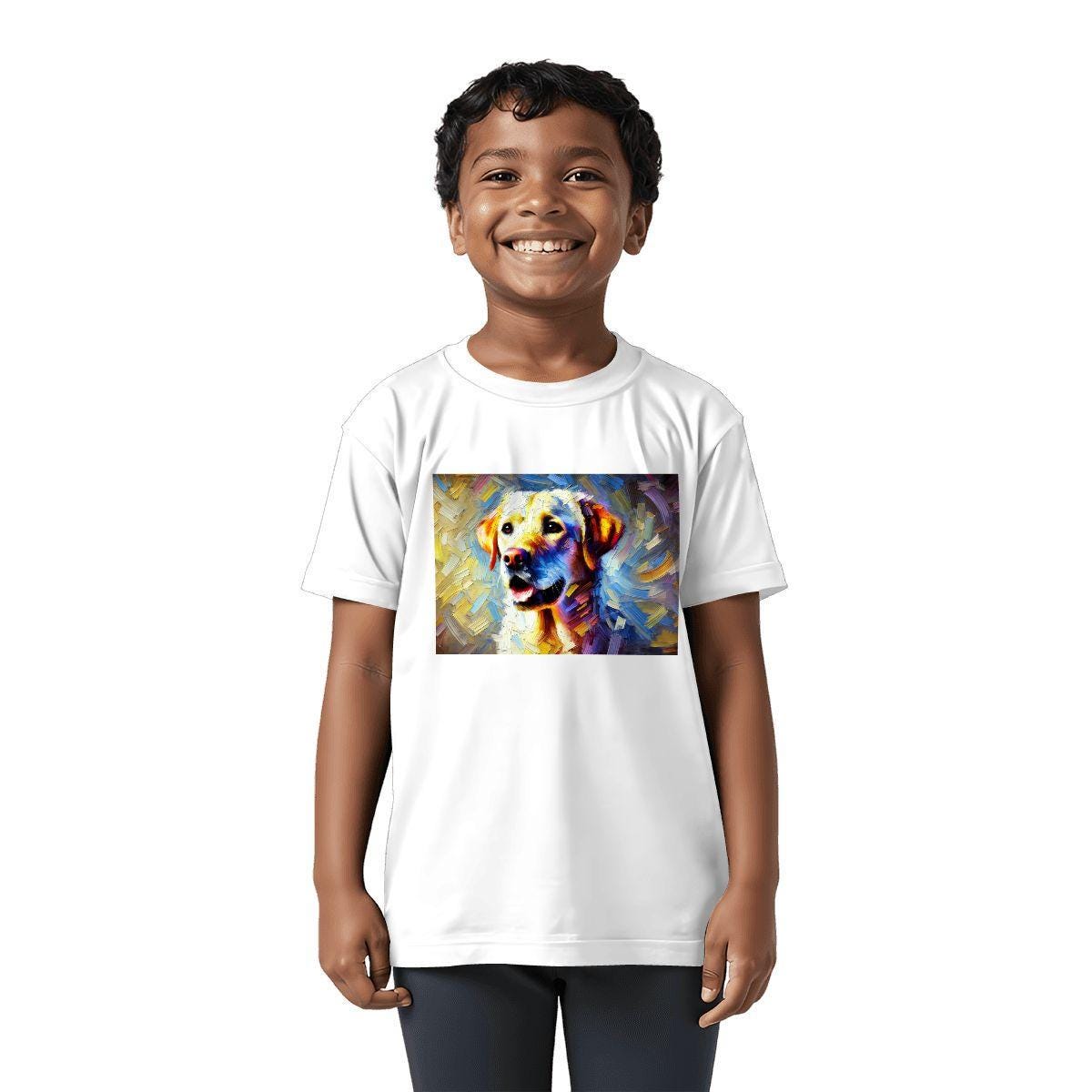 Kids Tee, Fun Labrador Retriever Youth T-Shirt, Unique Birthday Gift, Casual Vacation Wear, Original Art Tee, Kid's Fashion, Back To School