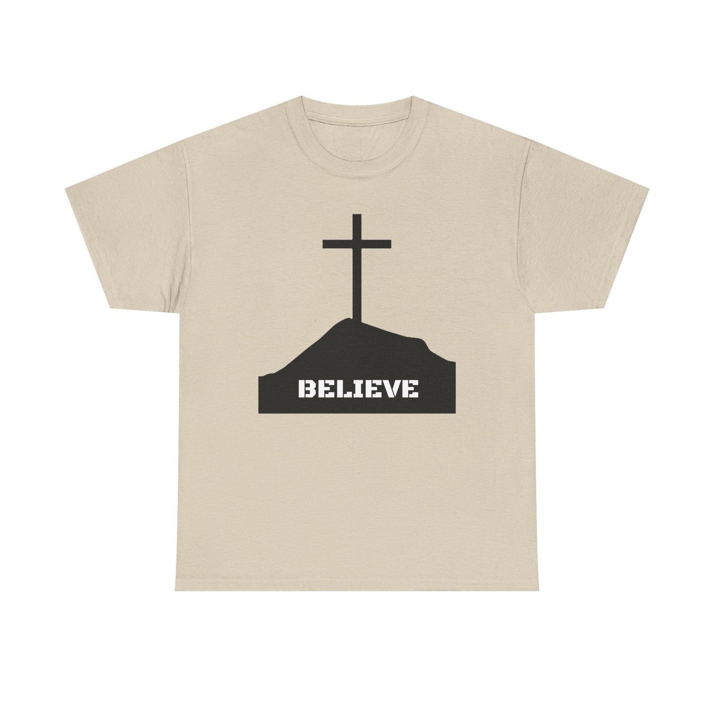 Christian Inspirational Unisex Tee - I BELIEVE Design, Jesus Christ Shirt for Gift, Church Camp Casual Wear, Religious Motivational T-Shirt