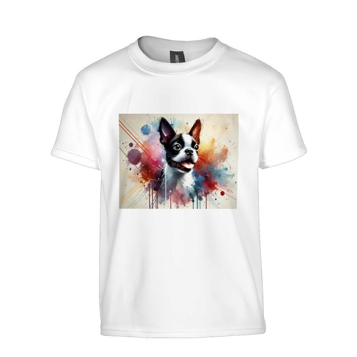 Kids Tee, Fun Boston Terrier Youth T-Shirt, Unique Birthday Gift, Casual Vacation Wear, Original Art Tee, Kid's Fashion, Back To School