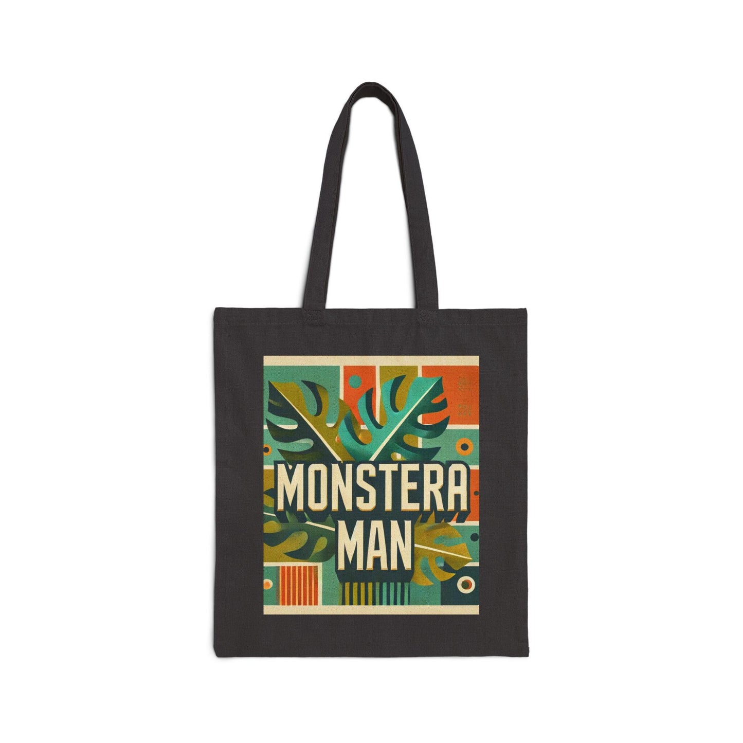 Canvas Tote Bag, Fun Monstera Man Design, LGBT Eco-Friendly Market Bag, Queer Plant Lover Gift, Reusable Grocery Shopping, Gay Man Gift