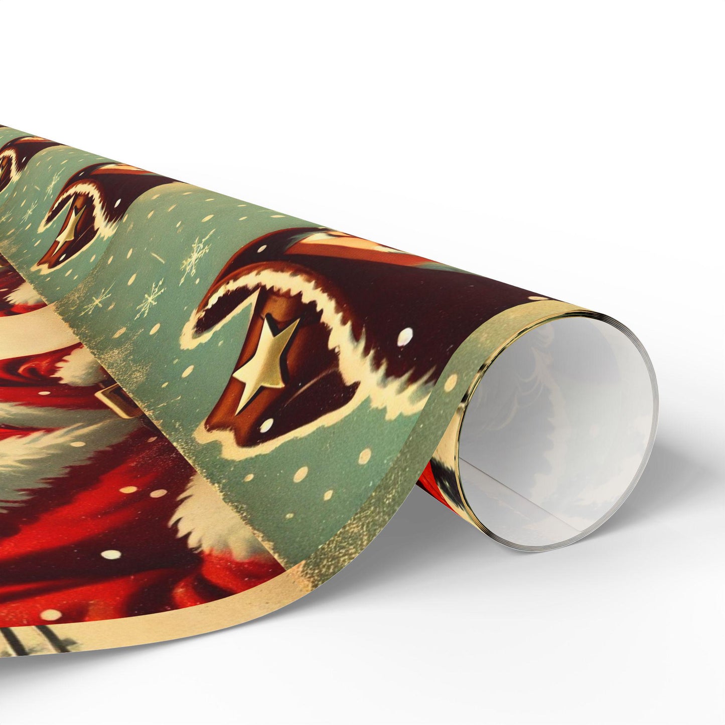 Cowboy Santa Wrapping Paper, Gift Wrap for Christmas Presents, Country Holidays