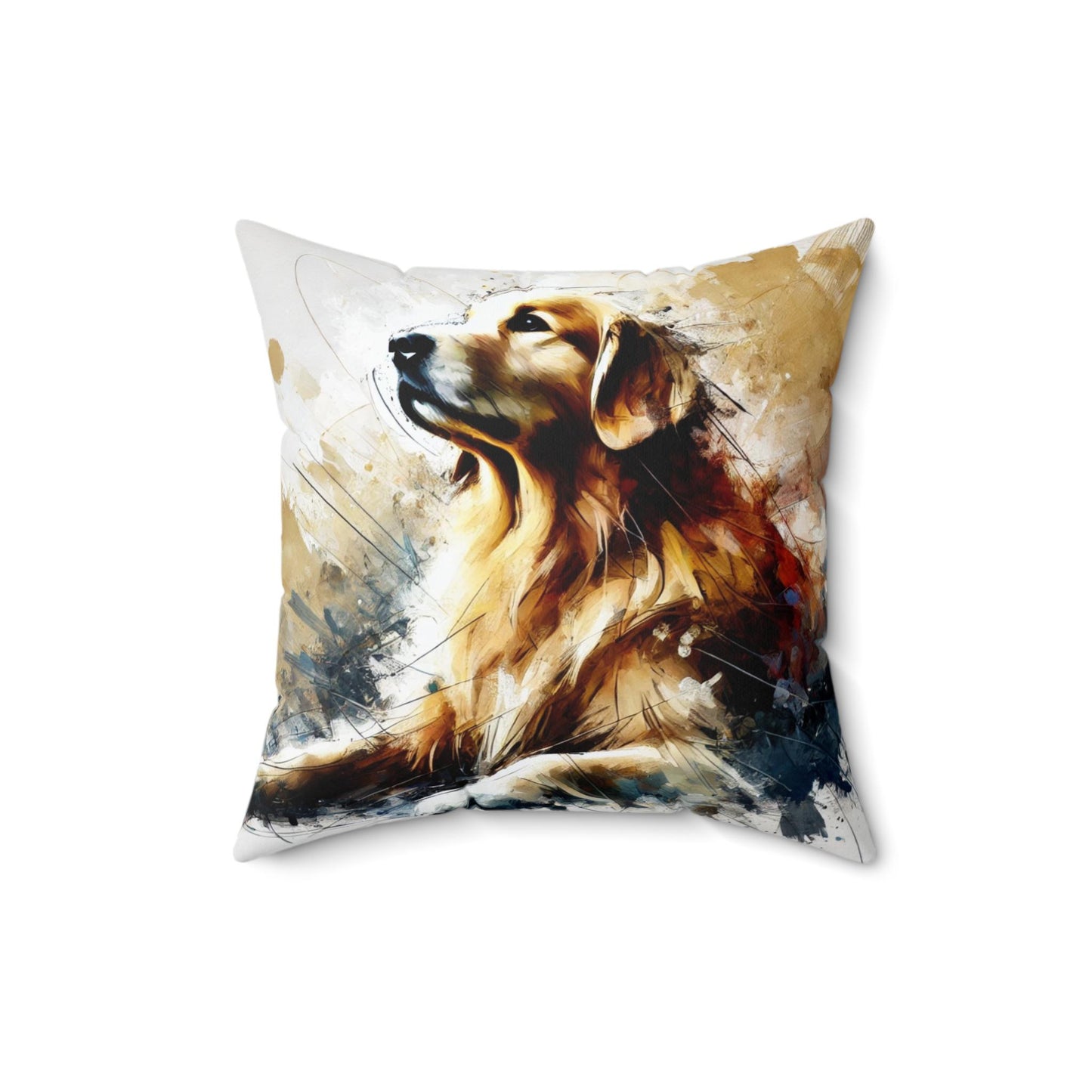 Pillow Golden Retriever Modern Watercolor Design, LGBT Housewarming, Modern Art, Soft Throw Pillow, Chic Home Decor, Gay Dog Lover Gift