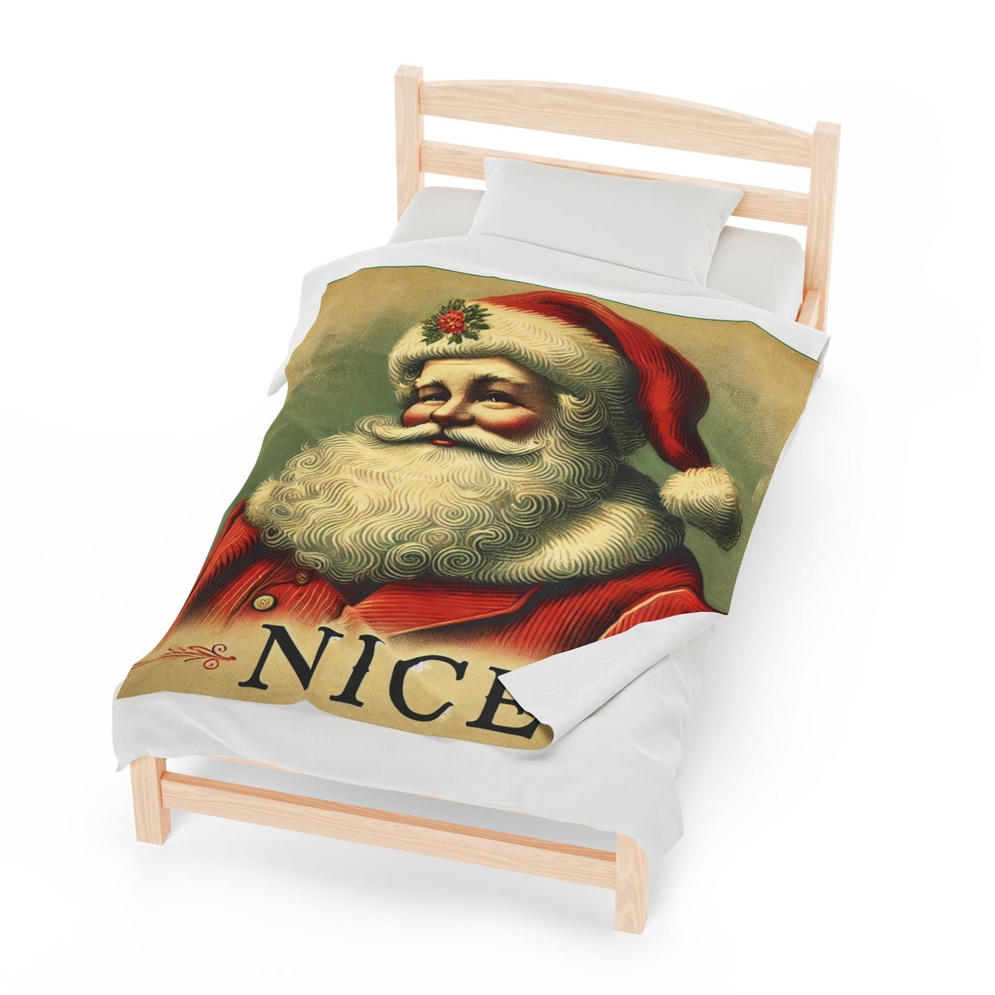 Nice Plush Blanket, Santa Claus Design, Soft Fleece Throw, Housewarming Gift, Holiday Home Decor, Christmas Theme, Warm Bedding