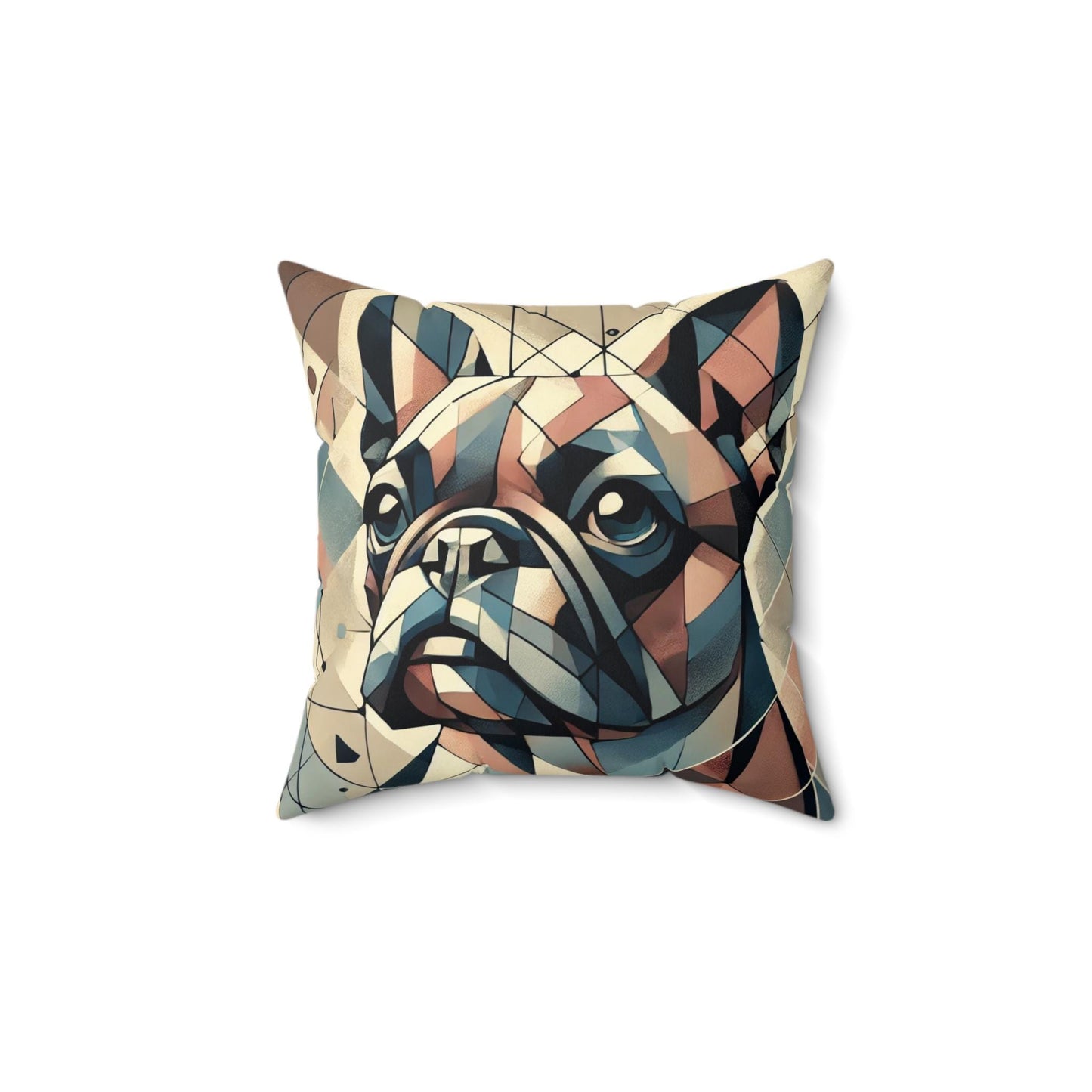 Pillow French Bulldog Cubist Design, Unique Housewarming Gift, Modern Art Charm, Soft Throw Pillow, Chic Home Decor, Frenchie Dog Lover Gift