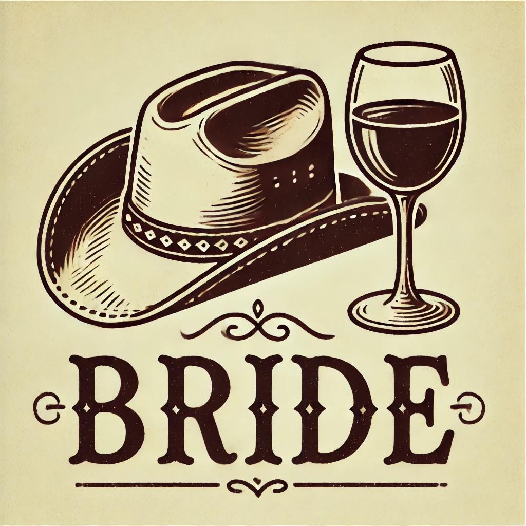 Bride Gift Square Pillow (14"x14"), Cowgirl Bride, Best Gifts for Bridal Shower, Wine Lover