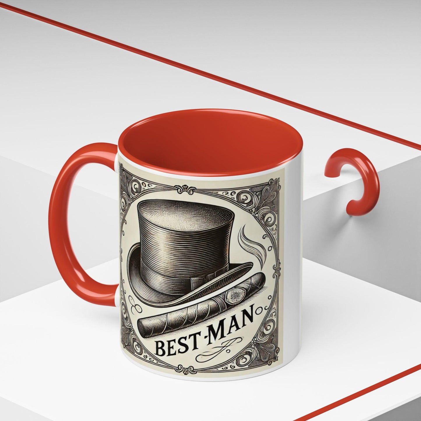 Best Man Gift Coffee Mug (11oz, 15oz), Ceramic Coffee Mug, Gifts for Groom, Wedding Gift, Cigar Lover, Groom's Gift