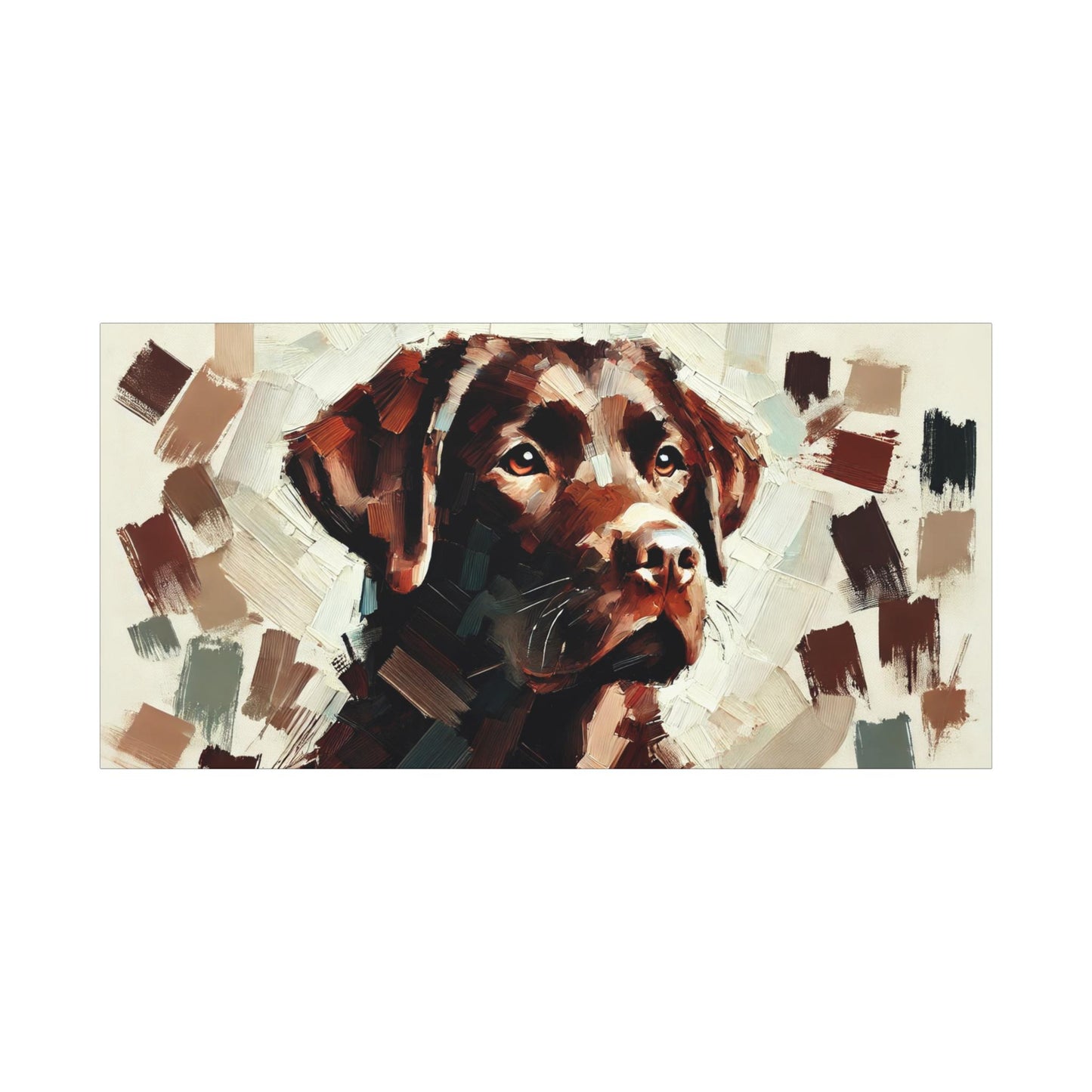 Canvas Print, Modern Impressionist Labrador Retriever Portrait, LGBT Housewarming Gift, Gay Dog Lover, Original Stretched Wall Art, 7 Sizes