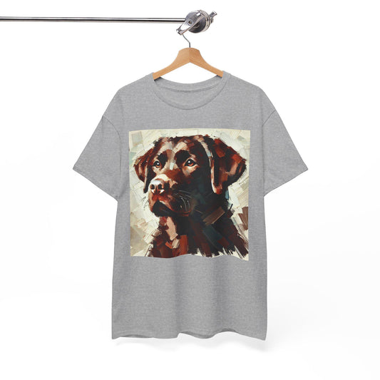 Dog Tee, Labrador Retriever Impressionist Design, Unisex LGBT Dog Lover Gift, Gay Graphic Top, Unisex Heavy Cotton T-shirt, 7 Colors 8 Sizes
