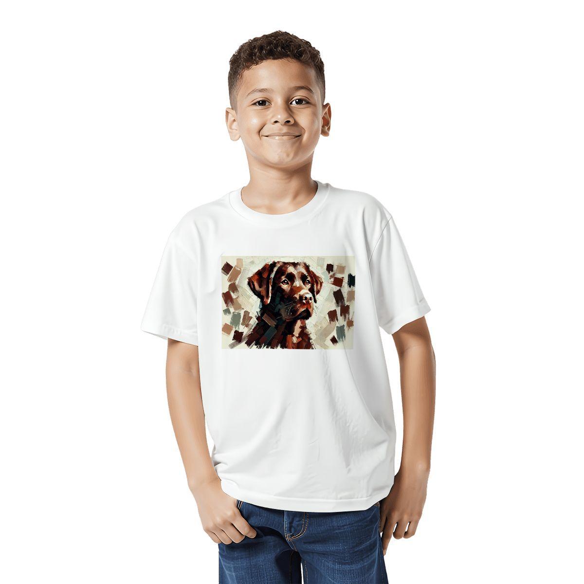 Kids Tee, Fun Labrador Retriever Youth T-Shirt, Unique Birthday Gift, Casual Vacation Wear, Original Chocolate Lab Art Tee, Kid's Fashion