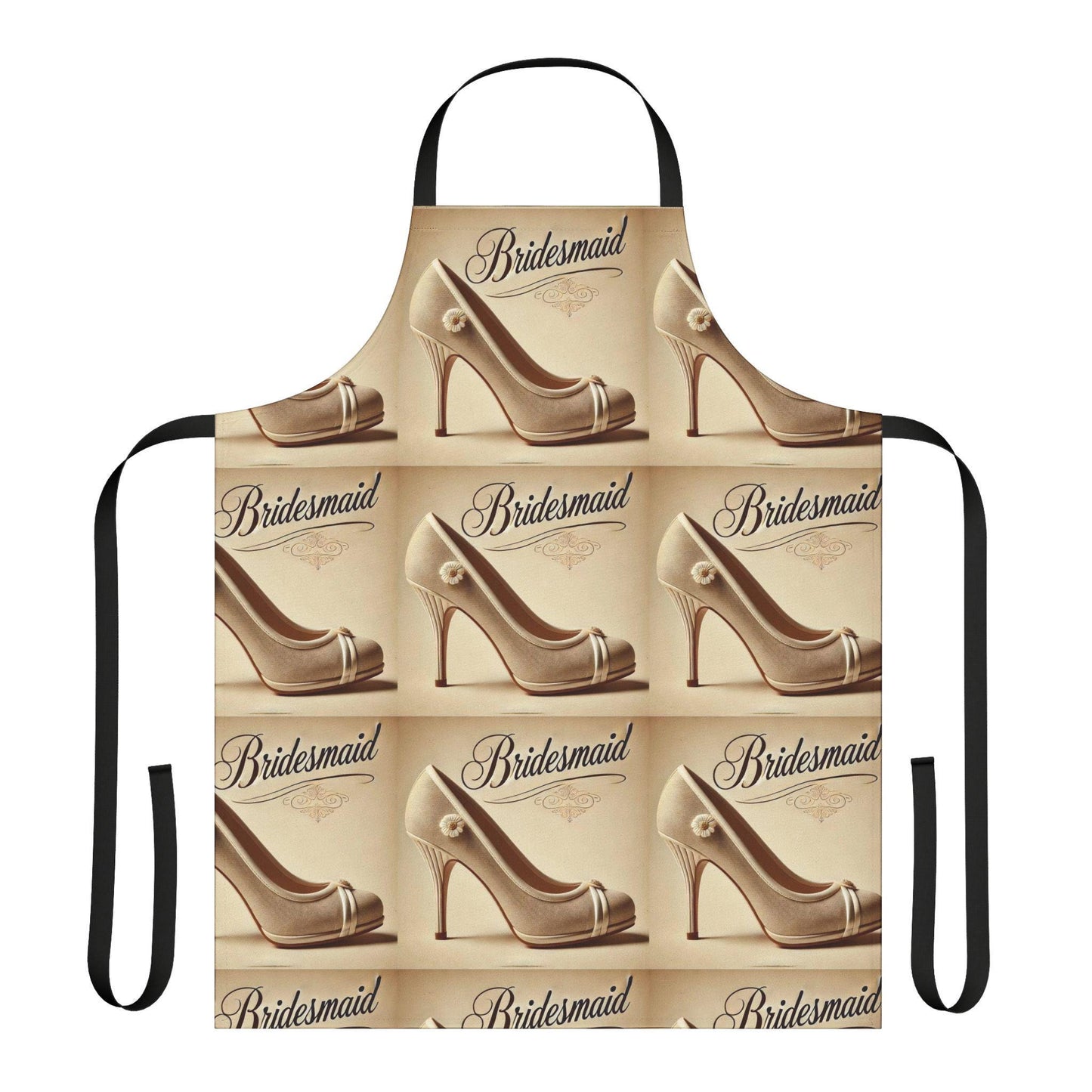 Bridesmaid Gift Apron, 5-Color Straps to Choose From, Wedding Party Gifts, Kiss the Cook, Newlyweds