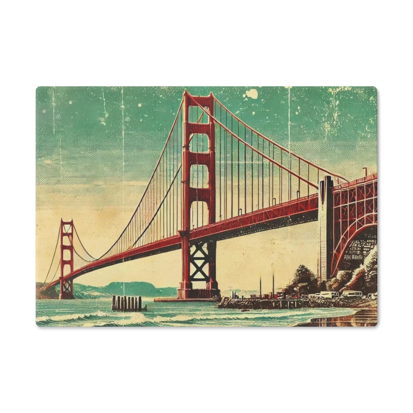 Cutting Board, San Francisco Golden Gate Bridge Design, Kitchen Home Decor, Unique Housewarming Gift, Foodie Chef Gift, California Souvenir