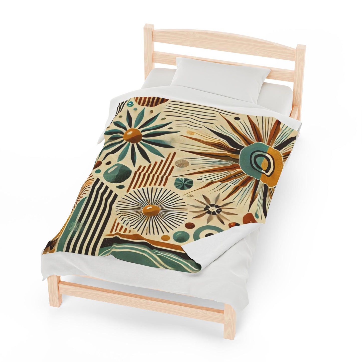 Plush Blanket, Mid-Century Modern Design, Soft Fleece Throw, Housewarming Gift, Chic Home Decor, Bauhaus Theme, Warm Bedding