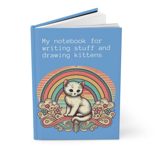 Cat Journal Hardcover - Funny Vintage Design Matte Journal - Humorous Notebook, Book Lovers Gift, Retro Art Diary