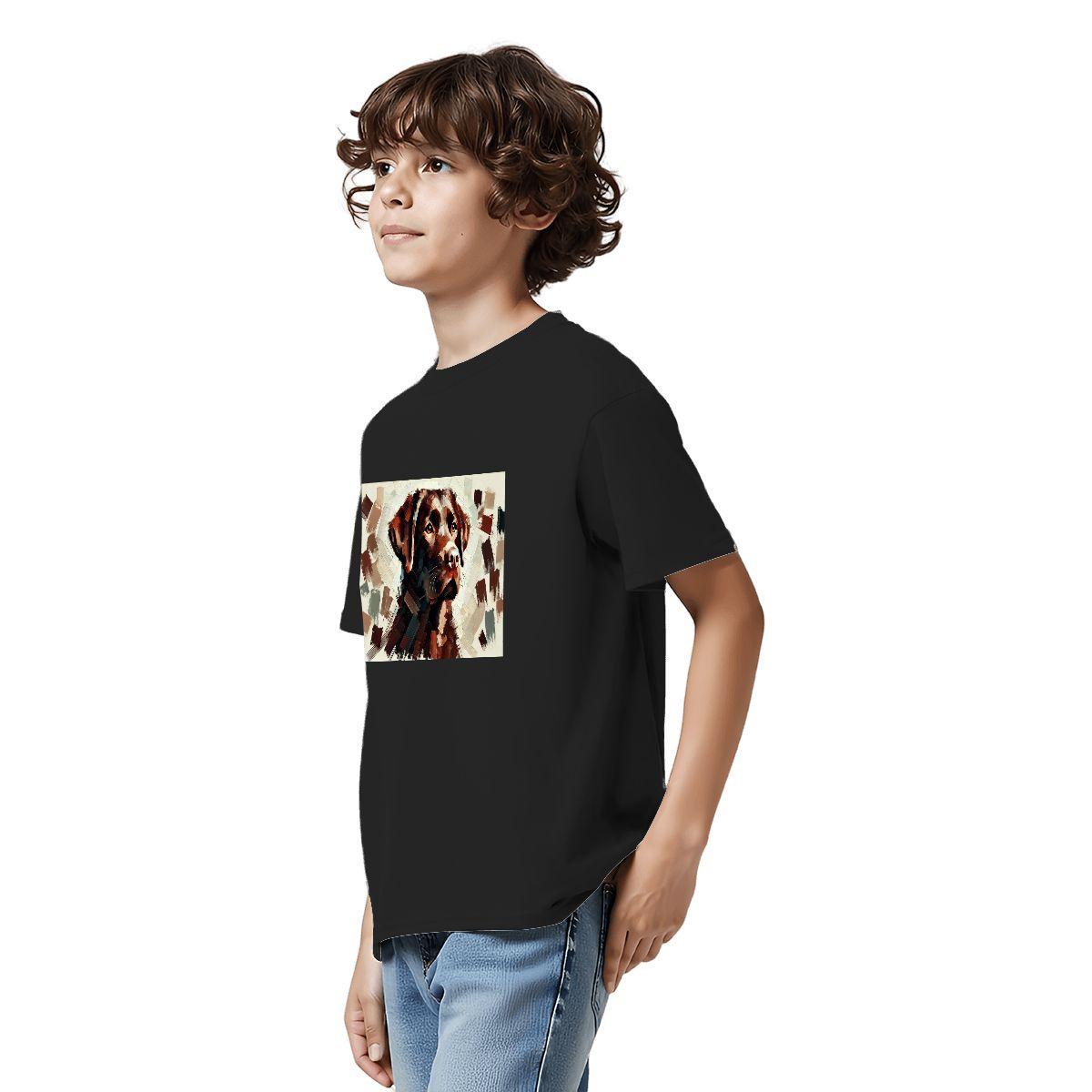 Kids Tee, Fun Labrador Retriever Youth T-Shirt, Unique Birthday Gift, Casual Vacation Wear, Original Chocolate Lab Art Tee, Kid's Fashion