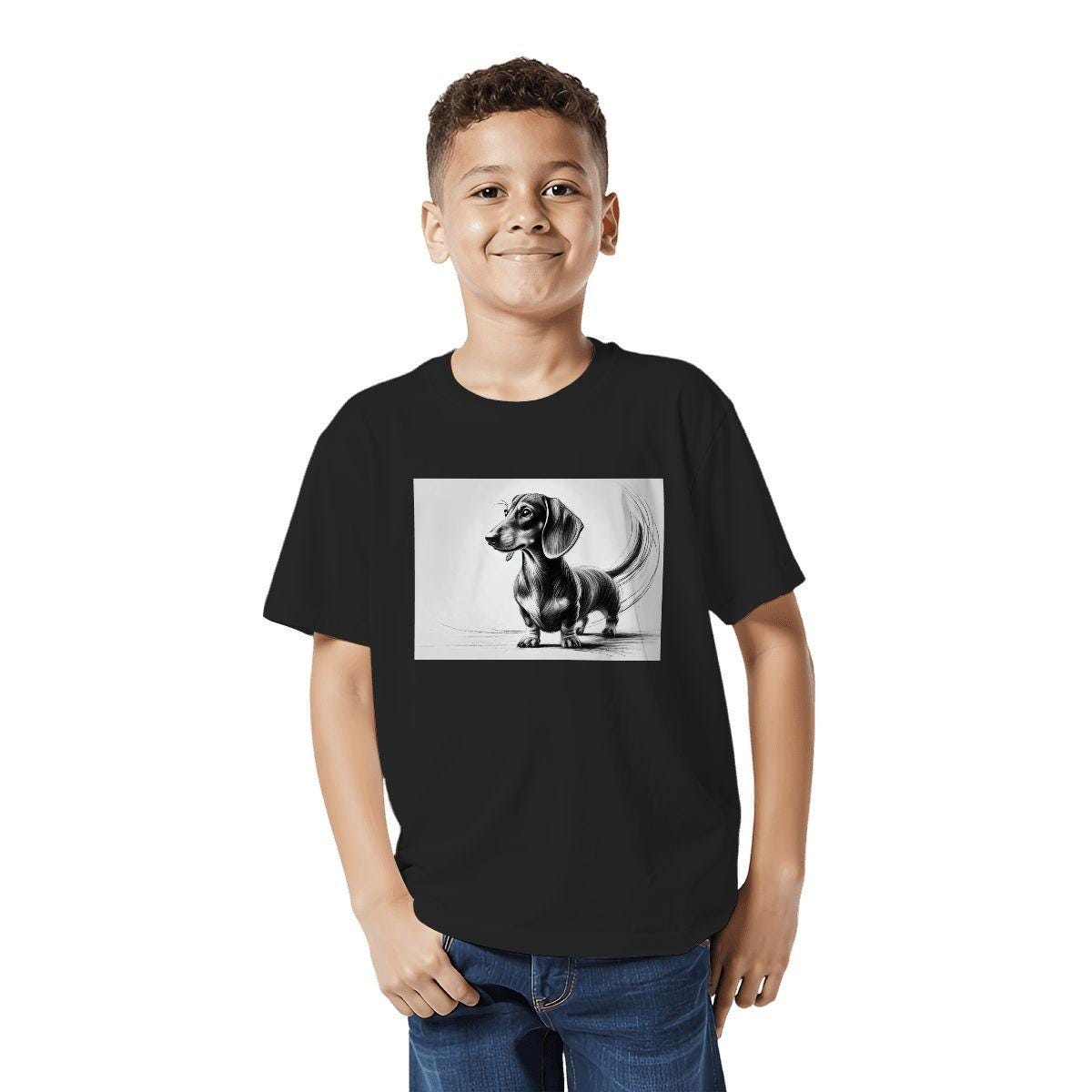 Kids Tee, Youth Dachshund Lover Gift, Cute Summer Vacation Apparel, Funny Dog Shirt, Birthday Present, Animal Lover Outfit, Back To School