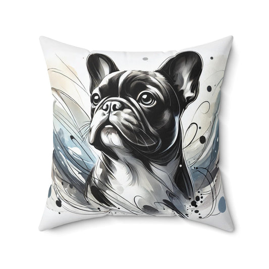 Pillow French Bulldog Watercolor Design, Unique Housewarming Gift, Modern Art Charm, Soft Throw Pillow, Chic Home Decor, Frenchie Lover Gift