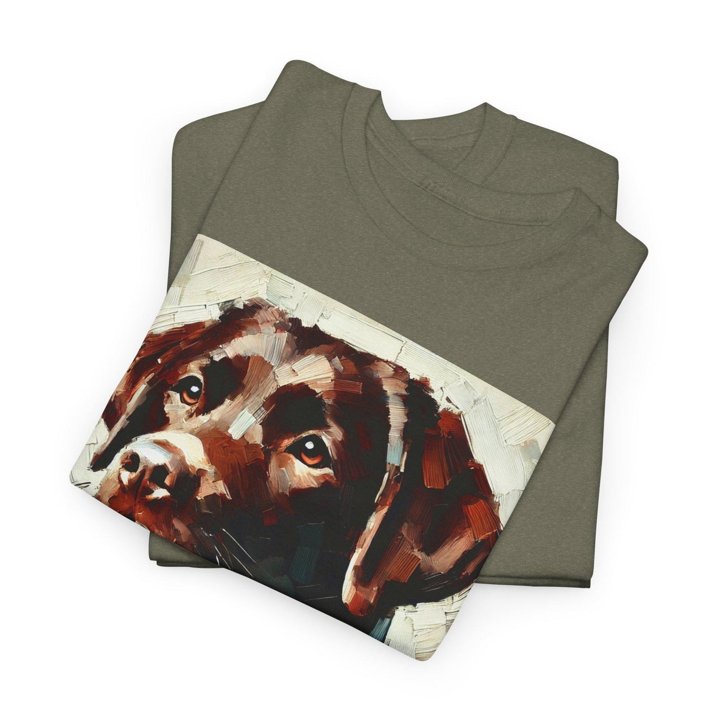 Dog Tee, Labrador Retriever Impressionist Design, Unisex LGBT Dog Lover Gift, Gay Graphic Top, Unisex Heavy Cotton T-shirt, 7 Colors 8 Sizes