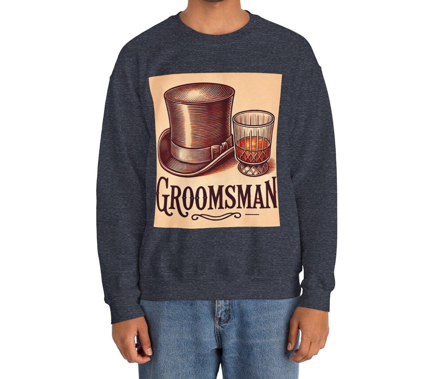 Groomsman Sweatshirt Heavy Blend™, Gift for Groomsman, Bachelor Party, Wedding Party Gift