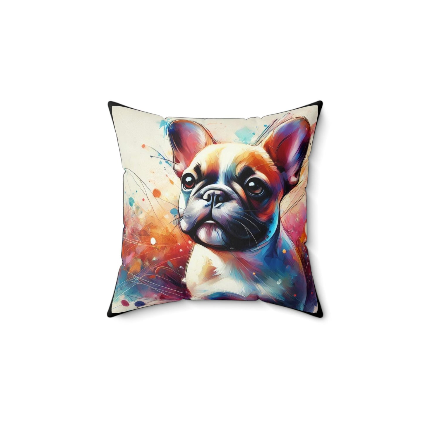 Pillow French Bulldog Watercolor Design, Unique Housewarming Gift, Modern Art Charm, Soft Throw Pillow, Chic Home Decor, Frenchie Lover Gift