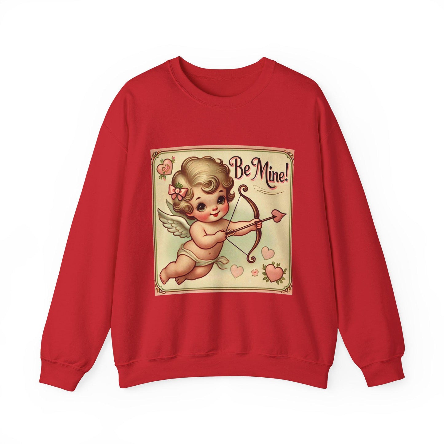 Cute Valentine's Day Cupid Unisex Heavy Blend™ Sweatshirt, Be Mine, Sweetheart Gift, Romantic Gift for Wife or Girlfriend, Valentines Gift