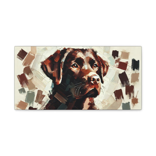 Canvas Print, Modern Impressionist Labrador Retriever Portrait, LGBT Housewarming Gift, Gay Dog Lover, Original Stretched Wall Art, 7 Sizes