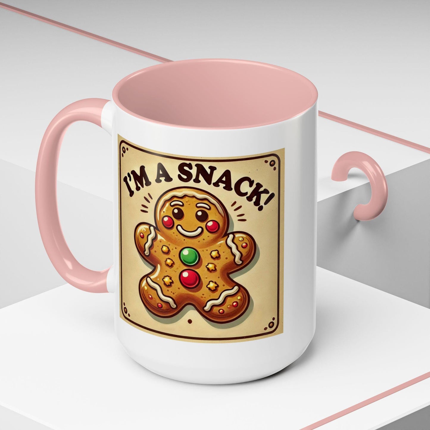 Fun Gingerbread Man Holiday Coffee Mug (11oz, 15oz), Funny Christmas Gift, Coffee Lover