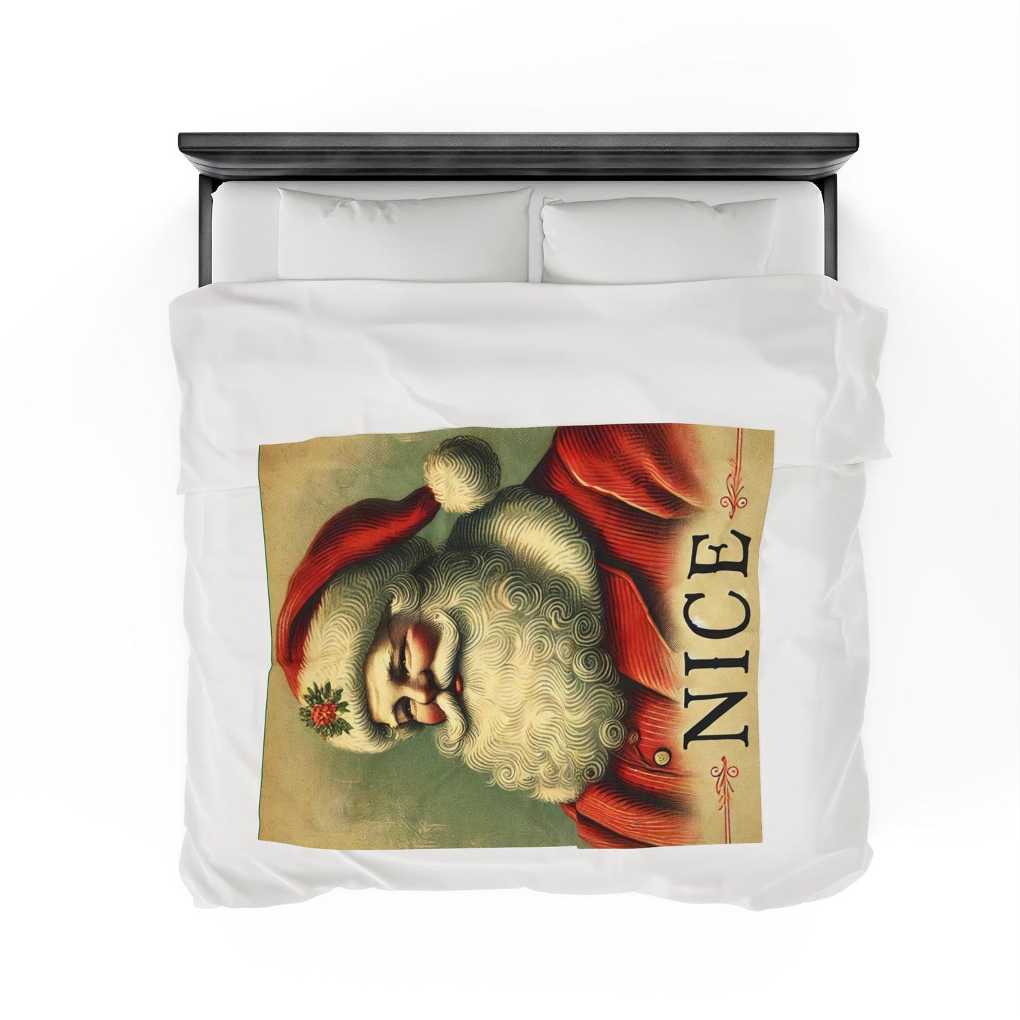 Nice Plush Blanket, Santa Claus Design, Soft Fleece Throw, Housewarming Gift, Holiday Home Decor, Christmas Theme, Warm Bedding