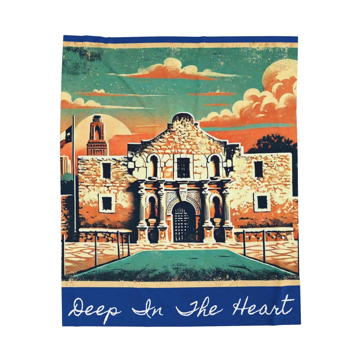Plush Blanket, Texas Alamo Design, Housewarming Gift, Rustic Decor, Soft Fleece Throw, Warm Bedding, Cozy Homeware, Western Theme Blanket