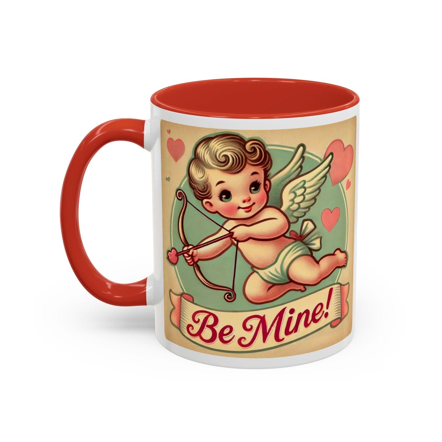 Cute Valentine's Day Gift Coffee Mug (11oz, 15oz), Ceramic Coffee Mug for Girlfriend Boyfriend, Cupid, Valentine Gift, Sweetheart