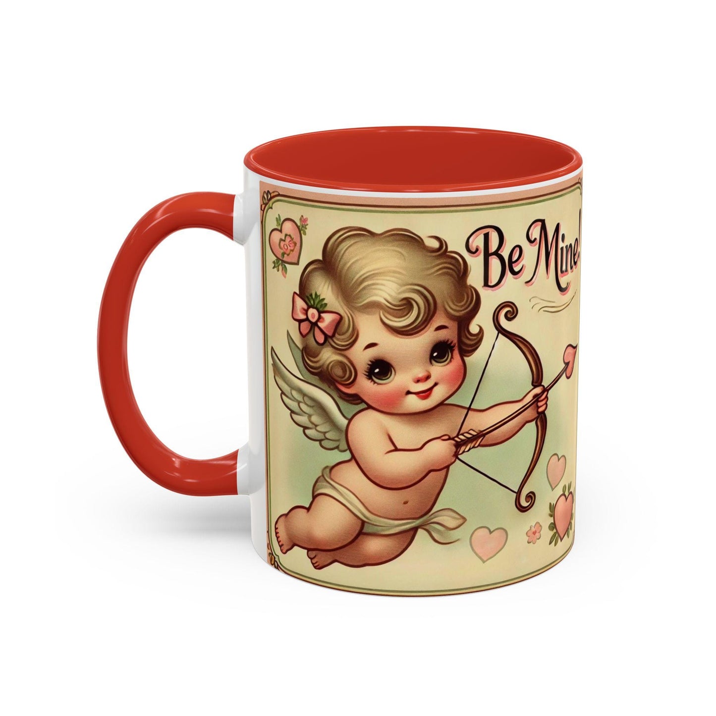 Cute Valentine's Day Gift Coffee Mug (11oz, 15oz), Ceramic Coffee Mug for Girlfriend Boyfriend, Cupid, Valentines Day, Sweetheart Gift