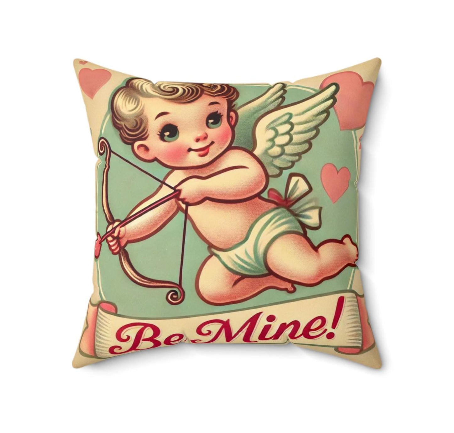 Sweet Valentine's Day Gift Square Pillow (14"x14"), Cupid's Arrow, Gift for Girlfriend, Wife, Best Gifts for Valentines Day, Sweetheart Gift