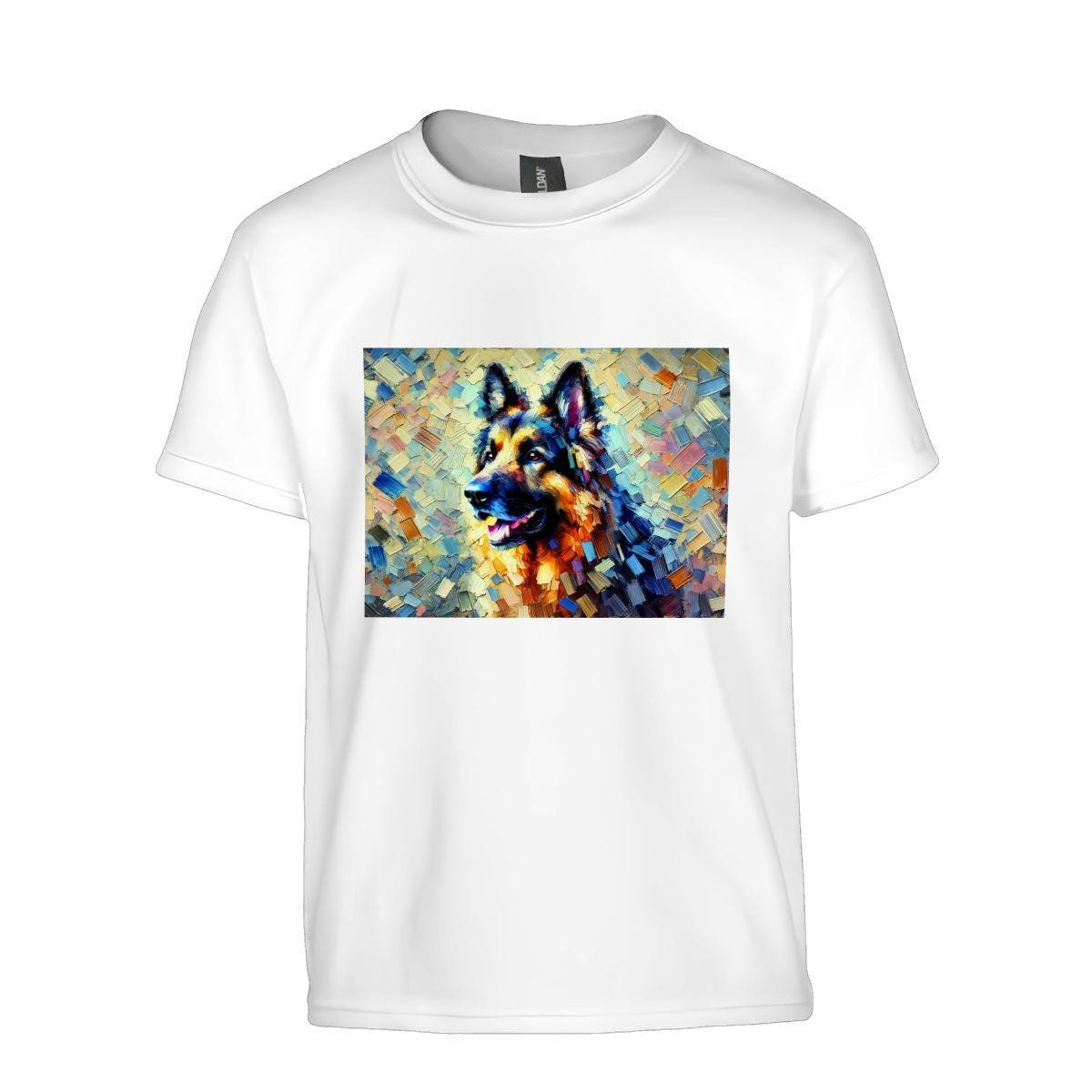 Kids Tee, Fun German Shepherd Youth T-Shirt, Unique Birthday Gift, Casual Vacation Wear, Original Art Tee, Kid's Fashion, Back To School